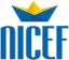 Nicef logo with blue text and a gold crown above the letter N
