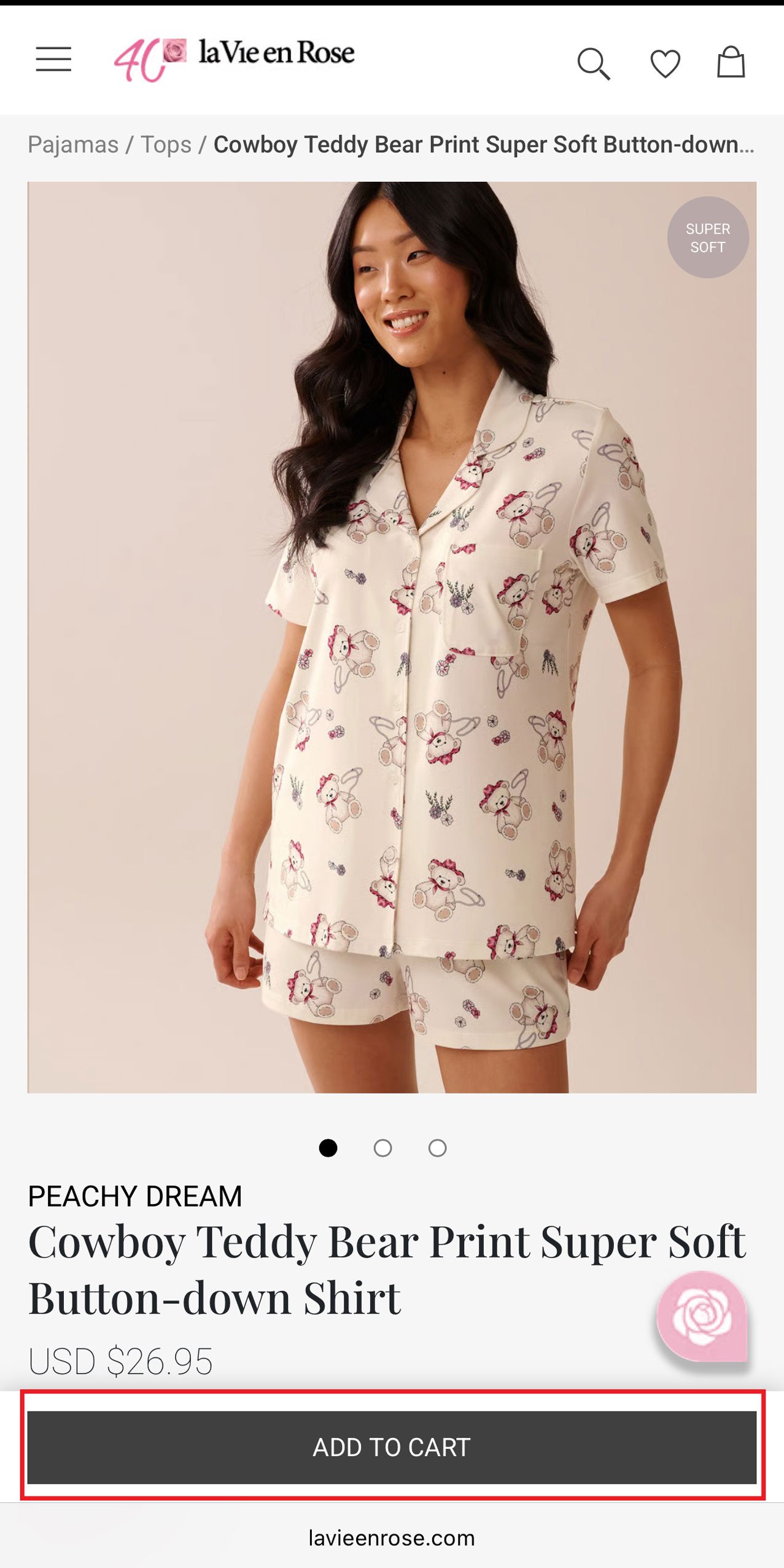 An example of sticky Add to cart button design 