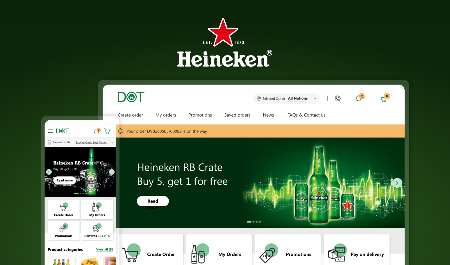 A localized B2B ordering solution for Heineken A localized B2B ordering solution for Heineken